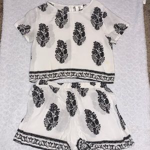 Two Piece Crop & Shorts Set